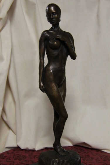 Sculpture titled ""première pose"" by Le Cann, Original Artwork, Metals