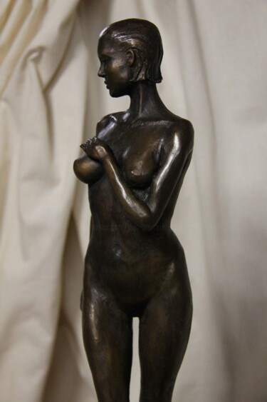 Sculpture intitulée ""première pose"" par Le Cann, Œuvre d'art originale, Métaux