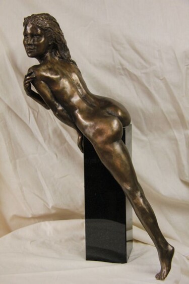Skulptur mit dem Titel "LE RENDEZ VOUS" von Le Cann, Original-Kunstwerk, Bronze