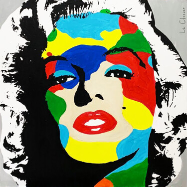 Painting titled "MARILYN II" by Le Closier, Original Artwork, Acrylic Mounted on Wood Stretcher frame