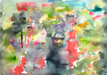 Painting titled "Aquarelle 12" by Le Corps De La Couleur, Original Artwork, Watercolor