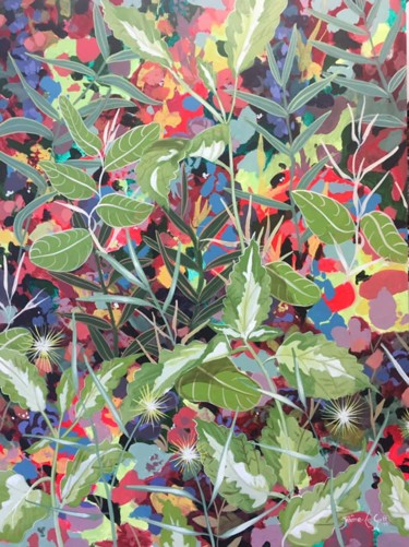 Peinture intitulée "Jardin des plantes…" par Jérôme Le Goff, Œuvre d'art originale, Acrylique