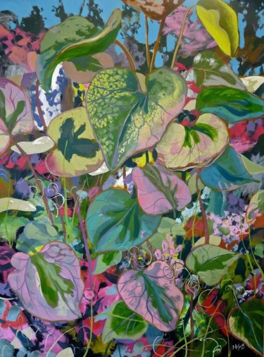 Peinture intitulée "Jardin des plantes…" par Jérôme Le Goff, Œuvre d'art originale, Acrylique