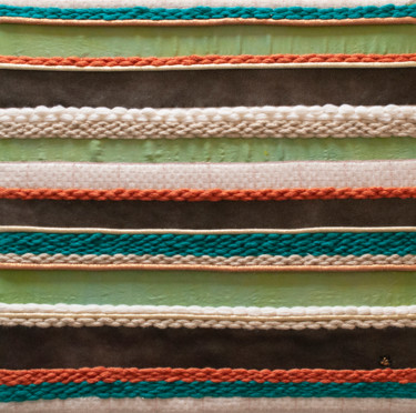 纺织艺术 标题为“Sensations démêlées” 由Léa Coutureau, 原创艺术品, 刺绣 安装在木质担架架上