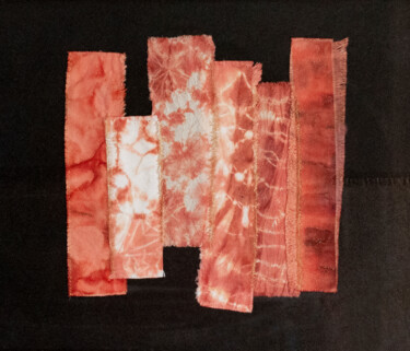 Textilkunst mit dem Titel "Kintsugi" von Léa Coutureau, Original-Kunstwerk, Stickerei Auf Karton montiert