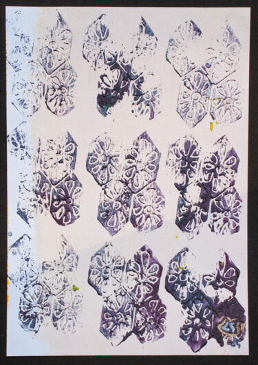 印花与版画 标题为“Fleurs diaphanes” 由Léa Coutureau, 原创艺术品, Linocuts