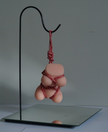Sculpture intitulée "Masturbator" par Léa Helft, Œuvre d'art originale, Acier inoxydable