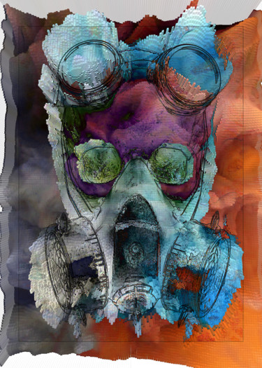 Цифровое искусство под названием "Breathe ! #6" - Léa Helft, Подлинное произведение искусства, Цифровая живопись