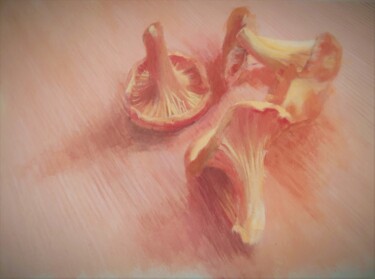 Painting titled "Mushrooms" by Lea Laboy, Original Artwork, Oil
