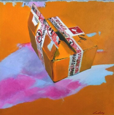 Painting titled "Box" by Lea Laboy, Original Artwork, Oil