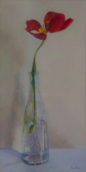 Peinture intitulée "Fading Flower" par Lea Laboy, Œuvre d'art originale, Huile