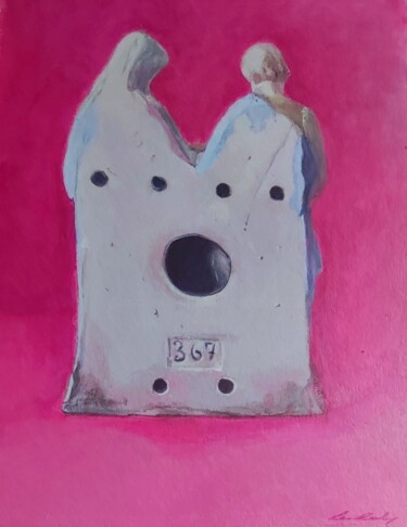 Картина под названием "Holy Family number…" - Lea Laboy, Подлинное произведение искусства, Масло