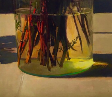 Malerei mit dem Titel "Flowers" von Lea Laboy, Original-Kunstwerk, Öl