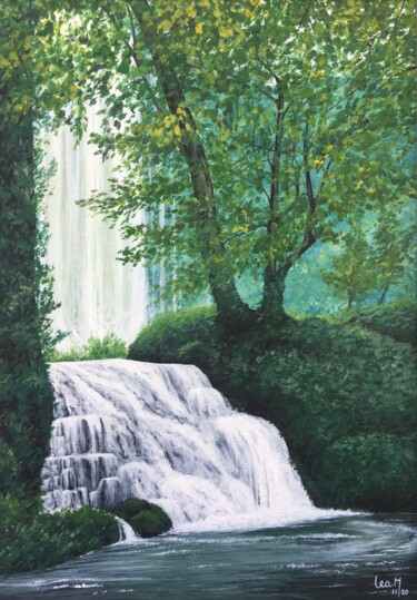 Painting titled "Waterfall" by Lea Minaříková (Leam), Original Artwork, Acrylic