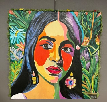 Картина под названием "Jungle" - Léa Missana, Подлинное произведение искусства, Масло Установлен на Деревянная рама для носи…