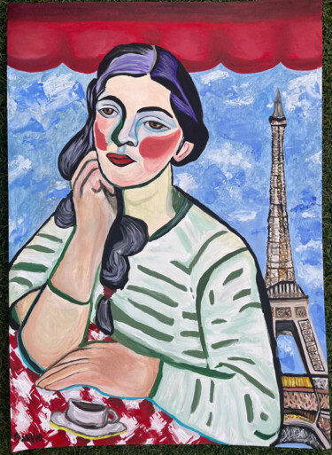 "Parisienne" başlıklı Tablo Léa Missana tarafından, Orijinal sanat, Petrol