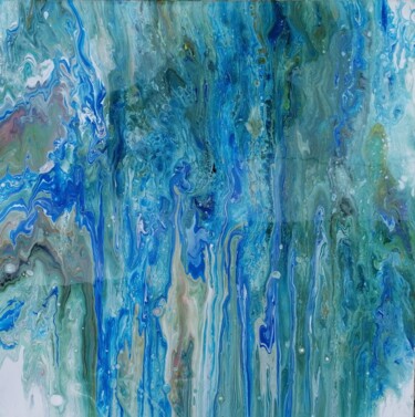 Peinture intitulée "Modulations de bleus" par Lea Monnier Art, Œuvre d'art originale, Acrylique