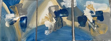 Malerei mit dem Titel "Triptyque de paix" von Léa Noël, Original-Kunstwerk, Acryl