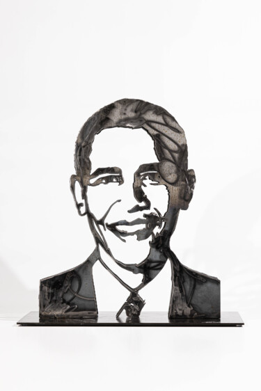 "Barack Obama" başlıklı Heykel Lea Poncharal tarafından, Orijinal sanat, Paslanmaz Çelik