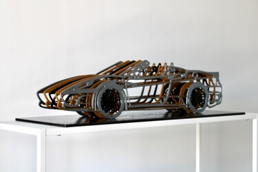 Sculpture titled "FERRARI F430" by Lea Poncharal, Original Artwork, Stainless Steel
