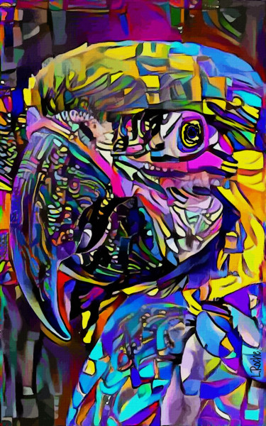 Paco Loco - Mix media on panel - 80x50 cm-Unique Ζωγραφική με τίτλο "Paco Loco - Mix med…" από L.Roche, Αυθεντικά έργα τέχνης, Ακρυλικό