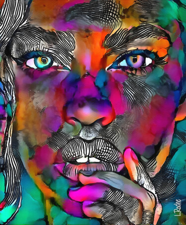 Pacific dream- Mix media on panel - 70x58 cm-Unique Картина под названием "Pacific dream- Mix…" - L.Roche, Подлинное произведение искусства, Акрил