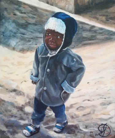 Painting titled "Hiver africain" by Leadaart, Original Artwork, Acrylic