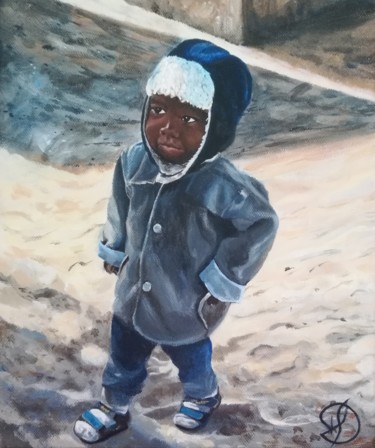 Pintura intitulada "Hiver africain" por Leadaart, Obras de arte originais, Acrílico