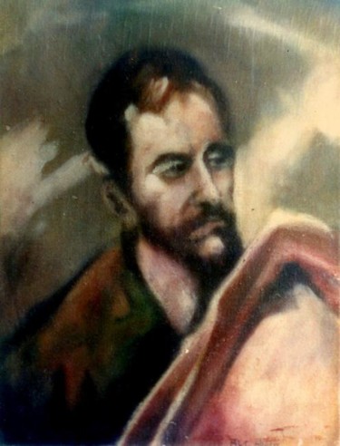 Painting titled "SANTIAGO EL MENOR (…" by Alexander Leal Cid, Original Artwork, Oil