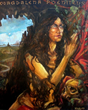 Pintura titulada "MAGDALENA POENITENS" por Alexander Leal Cid, Obra de arte original, Oleo