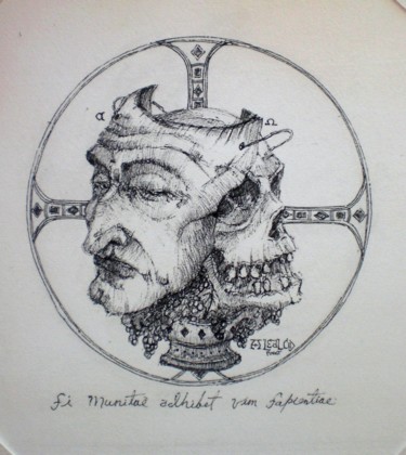 Dibujo titulada "Si Munitae Adhibet…" por Alexander Leal Cid, Obra de arte original, Tinta