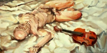 Pintura titulada "LA MUERTE DE PAGANI…" por Alexander Leal Cid, Obra de arte original, Oleo