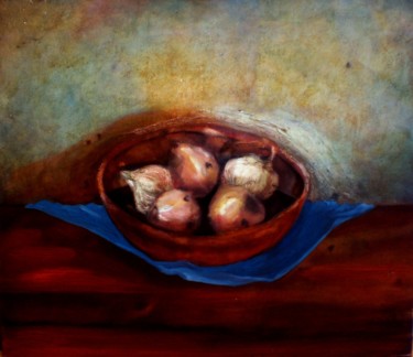 Painting titled "BODEGON ESPAÑOL (pi…" by Alexander Leal Cid, Original Artwork, Oil