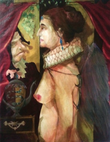 Pintura titulada "LA ALQUIMIA" por Alexander Leal Cid, Obra de arte original, Oleo
