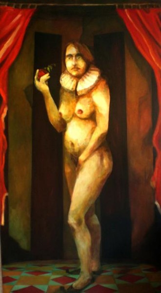 Painting titled "LE BALLET DE LA NUI…" by Alexander Leal Cid, Original Artwork, Oil