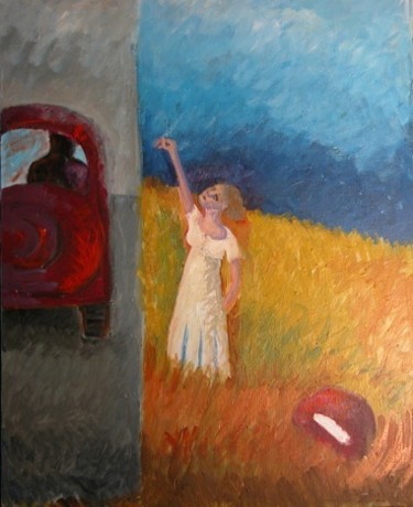 Peinture intitulée "Mélancolie" par Ileana Haber, Œuvre d'art originale