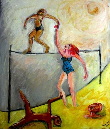 Peinture intitulée "Equillibre" par Ileana Haber, Œuvre d'art originale
