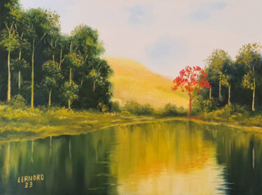 Painting titled "Paisagens" by Leandro Andrade, Original Artwork, Oil