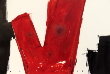 Pintura titulada "Espíritu rojo y alma" por Leandro Antolí, Obra de arte original, Tinta