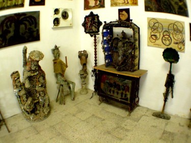 Scultura intitolato "galleria casa museo…" da Ezechiele Leandro (1905-1981), Opera d'arte originale