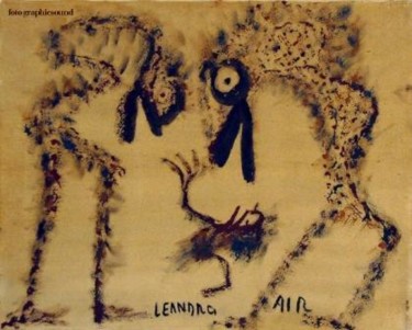 Pittura intitolato "AIR" da Ezechiele Leandro (1905-1981), Opera d'arte originale