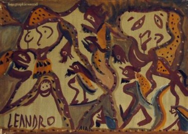 Pintura titulada "AIAR" por Ezechiele Leandro (1905-1981), Obra de arte original