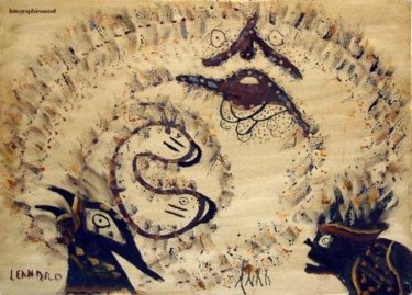 Pintura titulada "ANAB" por Ezechiele Leandro (1905-1981), Obra de arte original