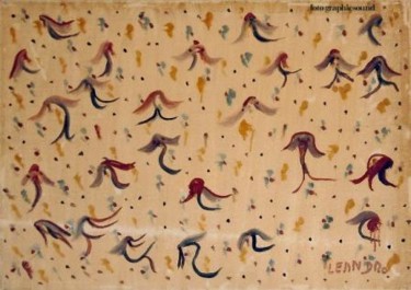 Painting titled "SENZA TITOLO" by Ezechiele Leandro (1905-1981), Original Artwork, Oil