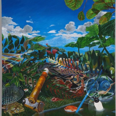 "O pulo do gato" (Cat Jump) Painting titled ""O pulo do gato" (C…" by Leandro Cunha, Original Art, Acrylic