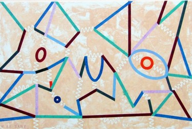 Peinture intitulée "diagramme-de-feynma…" par Patrick Le Barz, Œuvre d'art originale