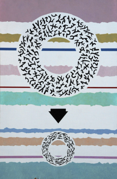 Peinture intitulée "revêtement à trois…" par Patrick Le Barz, Œuvre d'art originale