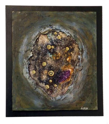 Peinture intitulée "Fenetre Astrale 2" par Yannick Le Bloas, Œuvre d'art originale
