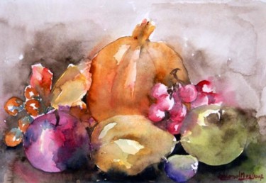 Painting titled "FRUITS D' AUTOMNE" by Thaline 1, Original Artwork, Oil