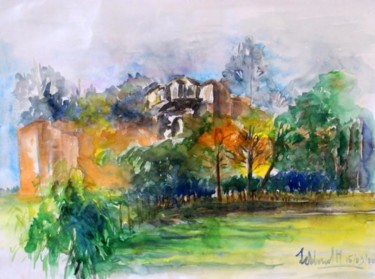 Peinture intitulée "LA FORTERESSE DE BL…" par Thaline 1, Œuvre d'art originale, Huile